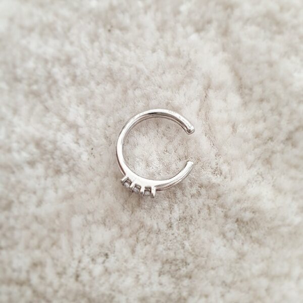 Earcuff circonitas 9mm Plata - Imagen 2