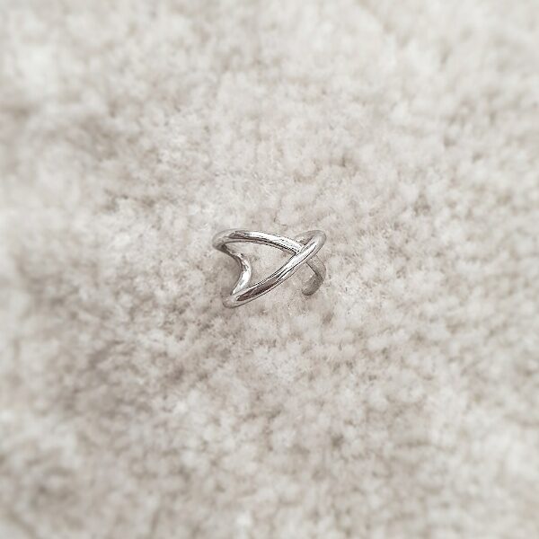 Earcuff 9mm X Plata Radiada