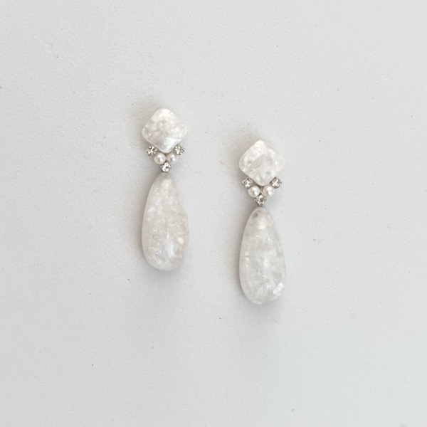 Aitara Glam Mini Lágrima Alargada Perla