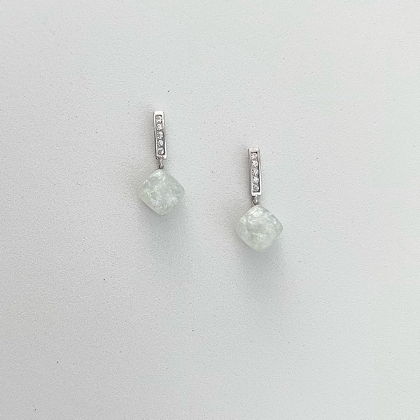 Pendientes de novia Glamour Alma Simple Mini